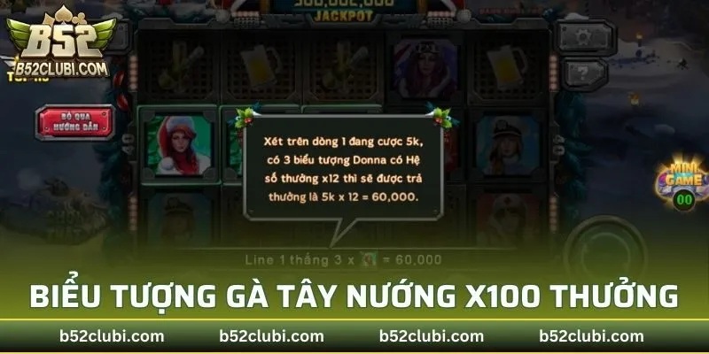Biểu tượng gà tây nướng x100 thưởng