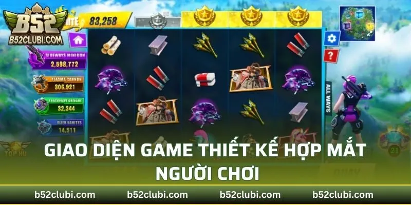 Giao diện game tthiết kế hợp mắt người chơi
