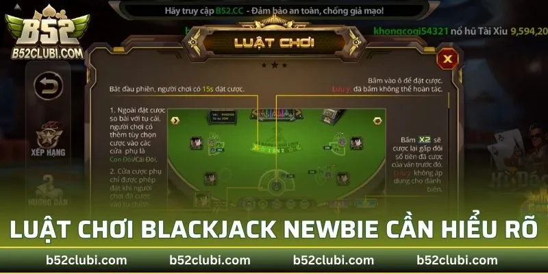 Luật chơi blackjack newbie cần hiểu rõ