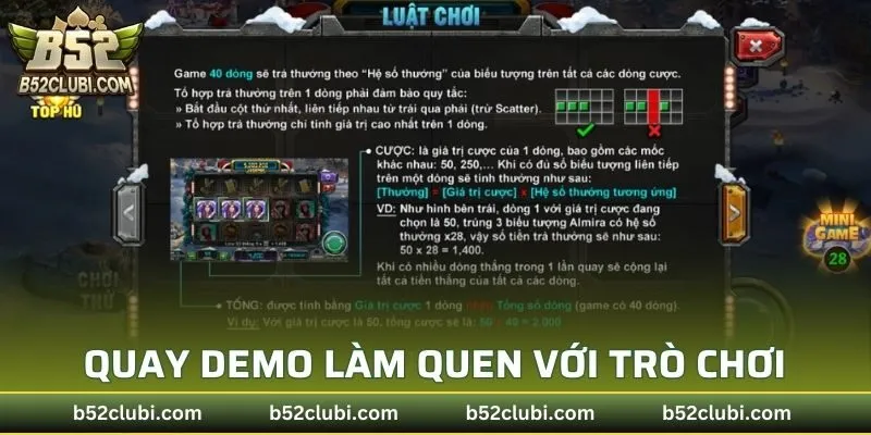 Quay Demo làm quen trò chơi